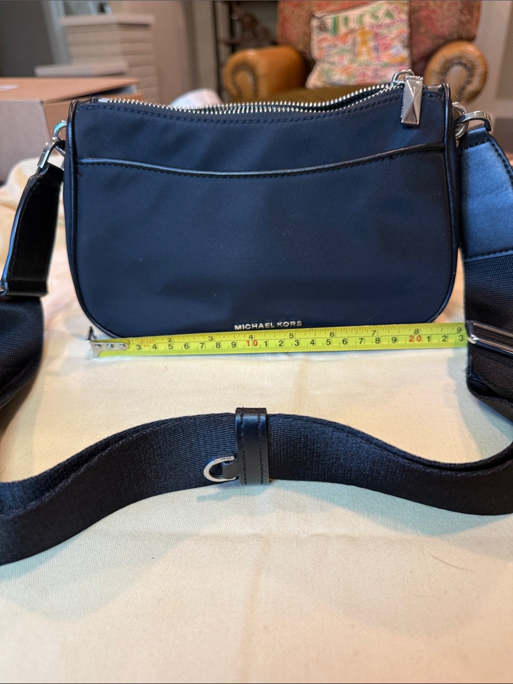 Michael Kors Black Nylon Belt Bag with Wide Strap